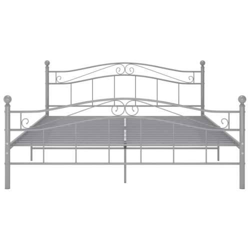 Okvir za krevet bez madraca sivi metalni 140 x 200 cm - Siva 140 x 200 cm Cijena