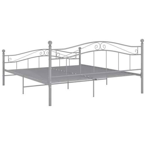 Okvir za krevet bez madraca sivi metalni 140 x 200 cm - Siva 140 x 200 cm Cijena