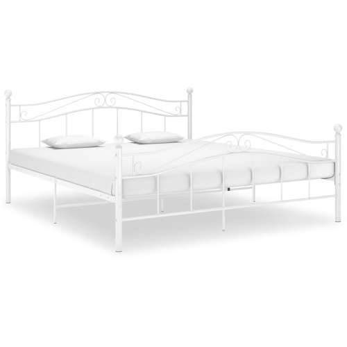 Okvir za krevet bijeli metalni 160 x 200 cm - Bijela 160 x 200 cm Cijena