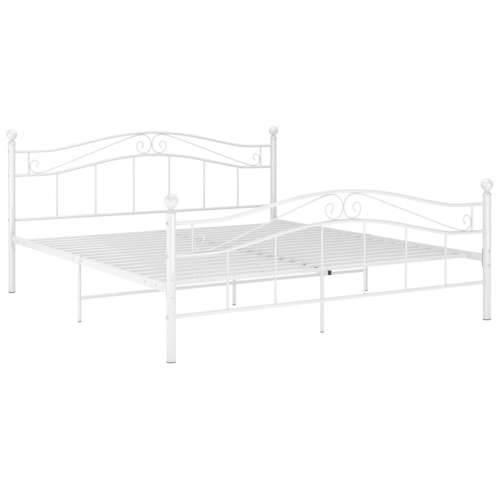Okvir za krevet bijeli metalni 160 x 200 cm - Bijela 160 x 200 cm Cijena