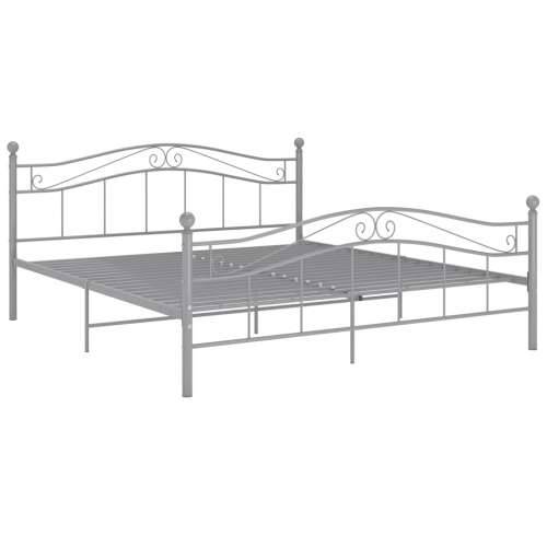 Okvir za krevet sivi metalni 160 x 200 cm - Siva 160 x 200 cm Cijena