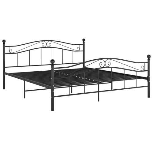 Okvir za krevet crni metalni 200 x 200 cm - Crna 200 x 200 cm Cijena