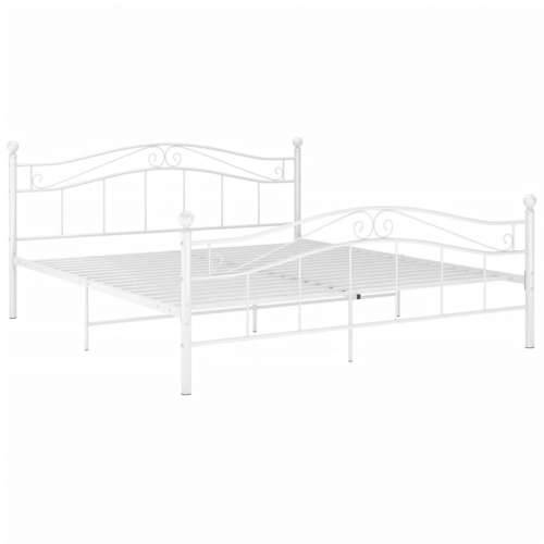 Okvir za krevet bijeli metalni 200 x 200 cm - Bijela 200 x 200 cm Cijena