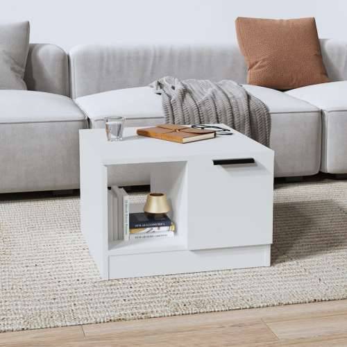 Stolić za kavu bijeli 50 x 50 x 36 cm od konstruiranog drva Cijena