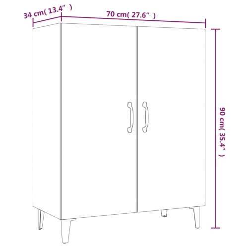 Komoda crna 70x34x90 cm od konstruiranog drva Crna 1 Cijena