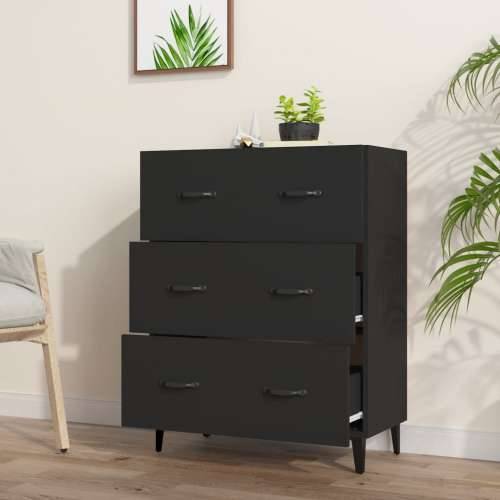 Komoda crna 69,5 x 34 x 90 cm od konstruiranog drva Crna 1 Cijena