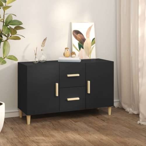Komoda crna 100 x 36 x 60 cm od konstruiranog drva Crna 1 Cijena