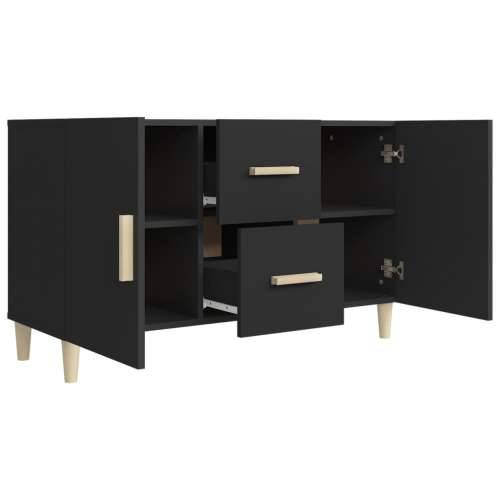 Komoda crna 100 x 36 x 60 cm od konstruiranog drva Crna 1 Cijena