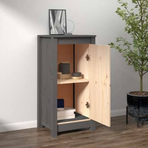 Komoda sivi 39x35x80 cm od masivne borovine Siva 1 Bočni ormarić s 1 vratima Cijena