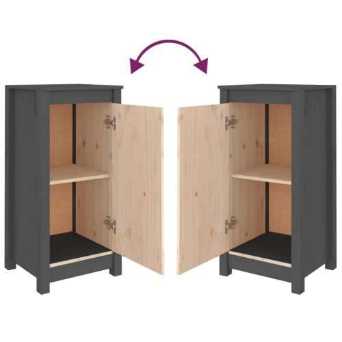 Komoda sivi 39x35x80 cm od masivne borovine Siva 1 Bočni ormarić s 1 vratima Cijena