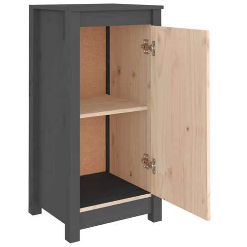 Komoda sivi 39x35x80 cm od masivne borovine Siva 1 Bočni ormarić s 1 vratima Cijena