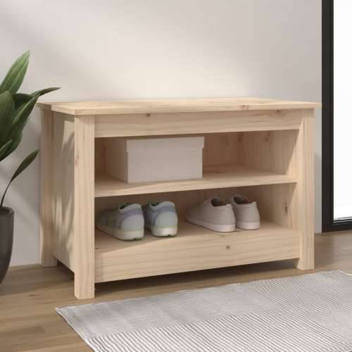 Klupa za cipele 70x38x45,5 cm od masivne borovine - Prirodna 1 70 cm Cijena