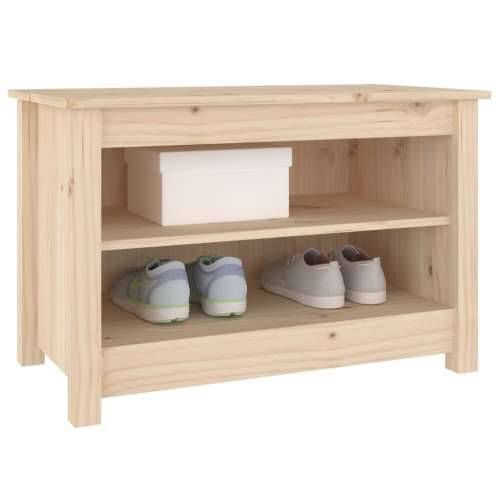 Klupa za cipele 70x38x45,5 cm od masivne borovine - Prirodna 1 70 cm Cijena