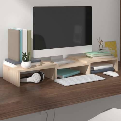 Stalak za monitor 60 x 24 x 10,5 cm od masivne borovine Cijena
