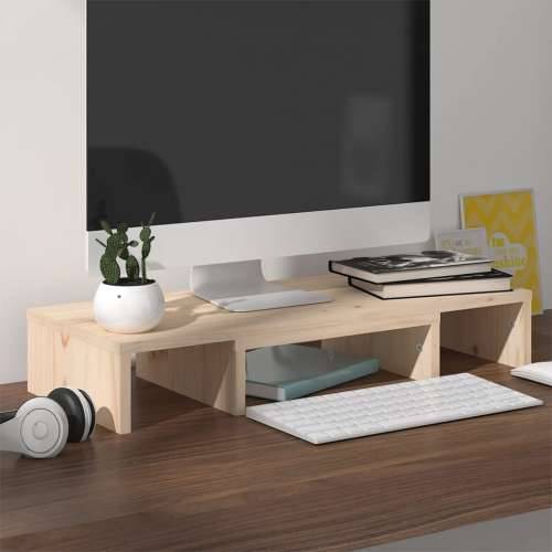 Stalak za monitor 60 x 24 x 10,5 cm od masivne borovine Cijena