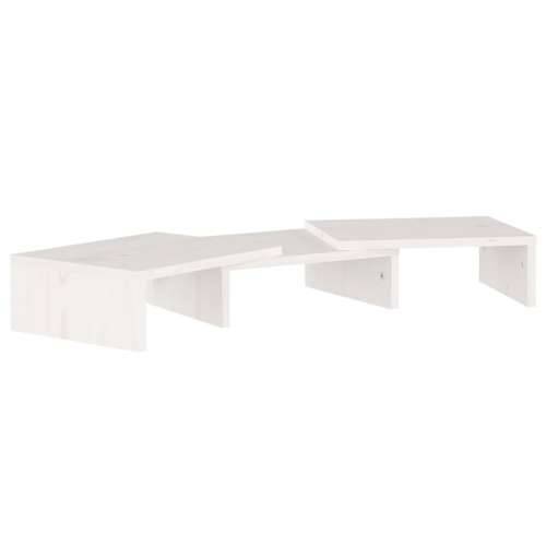 Stalak za monitor bijeli 60 x 24 x 10,5 cm od masivne borovine - Bijela 1 60 cm Cijena