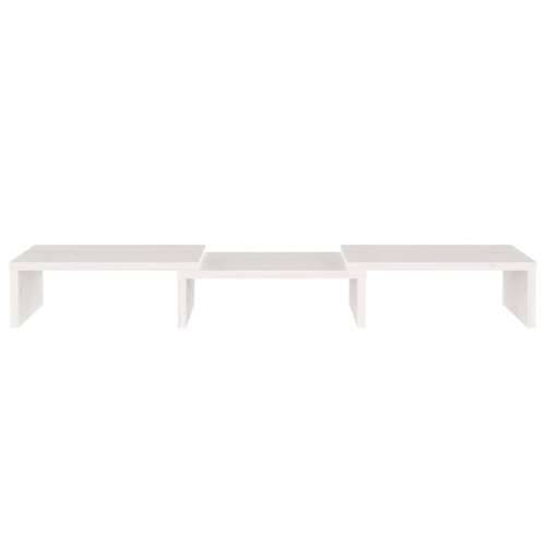 Stalak za monitor bijeli 60 x 24 x 10,5 cm od masivne borovine - Bijela 1 60 cm Cijena