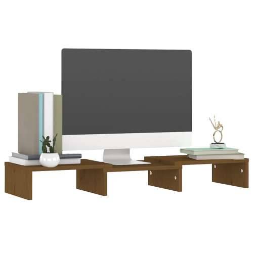 Stalak za monitor boja meda 60x24x10,5 cm od masivne borovine - boja meda 1 60 cm Cijena