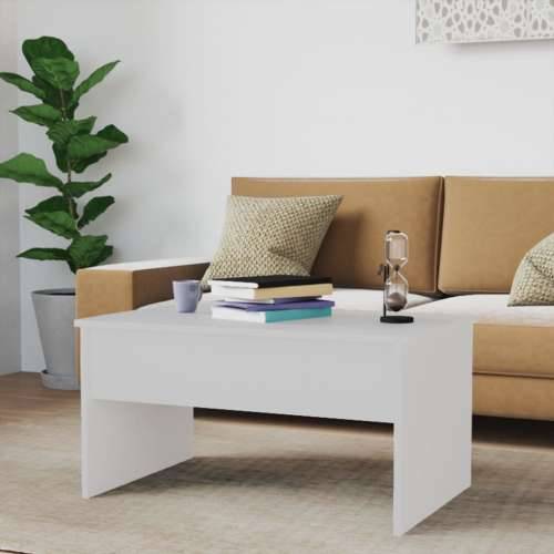 Stolić za kavu bijeli 80 x 50,5 x 41,5 cm od konstruiranog drva Cijena