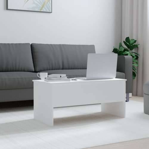 Stolić za kavu bijeli 102x50,5x46,5 cm od konstruiranog drva - Bijela 102 x 50 x 46.5 cm 1 Cijena
