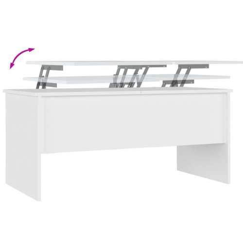 Stolić za kavu bijeli 102x50,5x46,5 cm od konstruiranog drva - Bijela 102 x 50 x 46.5 cm 1 Cijena