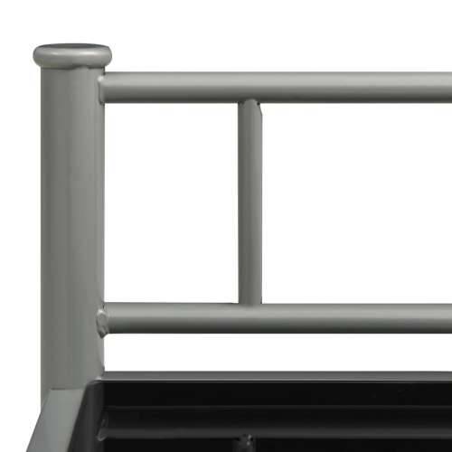 Noćni ormarić sivo-crni 45 x 34,5 x 60,5 cm od metala i stakla - Siva i crna 1 Cijena