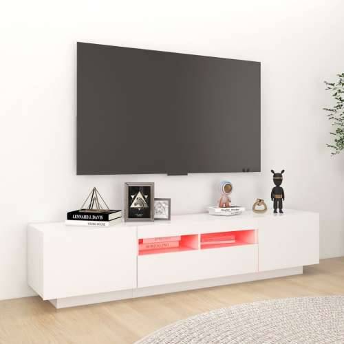 TV ormarić s LED svjetlima bijeli 180 x 35 x 40 cm Cijena