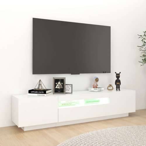 TV ormarić s LED svjetlima bijeli 180 x 35 x 40 cm Cijena
