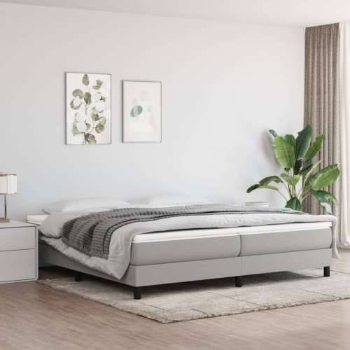 Okvir za krevet bez madraca svjetlosivi 200 x 200 cm od tkanine - Svjetlosiva 200 x 200 cm 25 cm Cijena