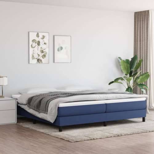Okvir za krevet bez madraca plavi 200x200 cm od tkanine Plava 200 x 200 cm 25 cm Cijena