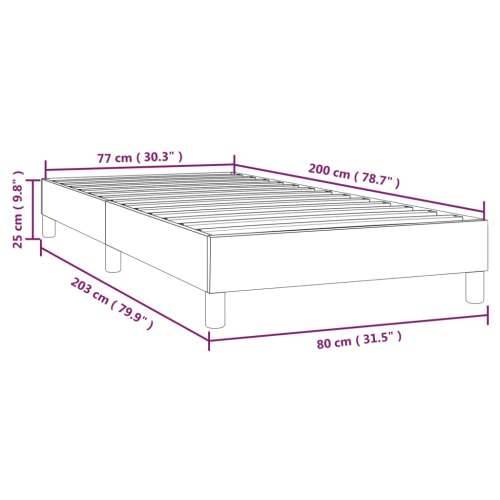 Okvir za krevet tamnosivi 80x200 cm od tkanine Cijena