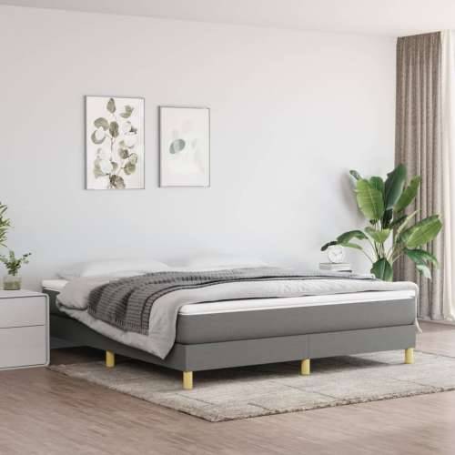 Okvir za krevet s oprugama tamnosivi 160 x 200 cm od tkanine Cijena