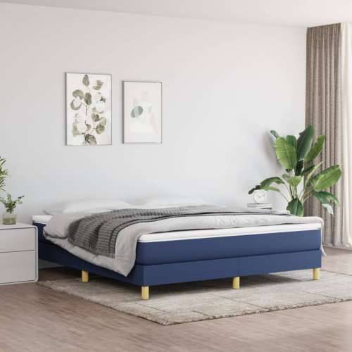 Okvir za krevet plavi 160x200 cm od tkanine