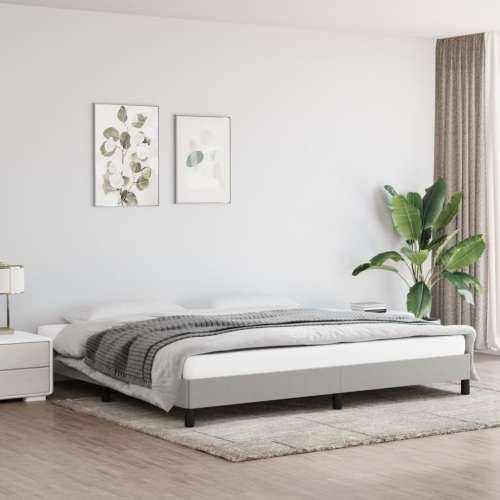 Okvir za krevet bez madraca svjetlosivi 200 x 200 cm od tkanine Svjetlosiva 200 x 200 cm 25 cm Cijena