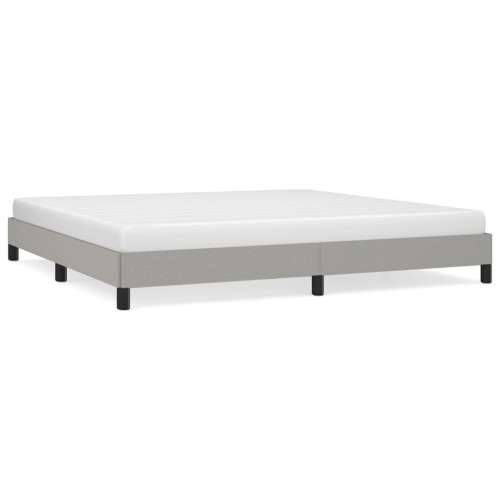 Okvir za krevet bez madraca svjetlosivi 200 x 200 cm od tkanine Svjetlosiva 200 x 200 cm 25 cm Cijena