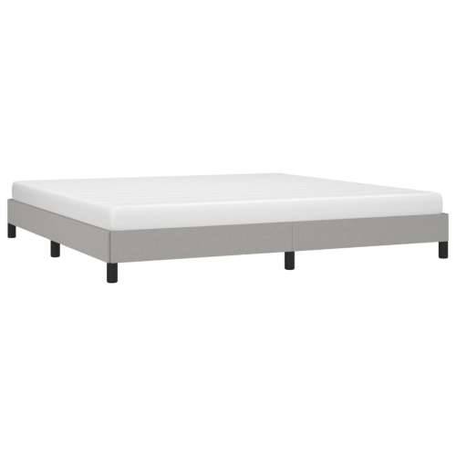 Okvir za krevet bez madraca svjetlosivi 200 x 200 cm od tkanine Svjetlosiva 200 x 200 cm 25 cm Cijena