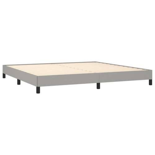 Okvir za krevet bez madraca svjetlosivi 200 x 200 cm od tkanine Svjetlosiva 200 x 200 cm 25 cm Cijena