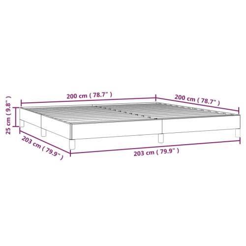 Okvir za krevet bez madraca tamnosivi 200x200 cm od tkanine Tamno siva 200 x 200 cm 25 cm Cijena