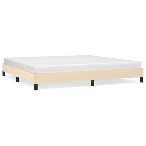 Okvir za krevet bez madraca krem 200x200 cm od tkanine Cijena
