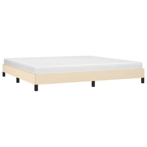 Okvir za krevet bez madraca krem 200x200 cm od tkanine Cijena