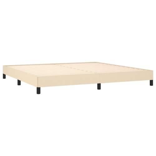 Okvir za krevet bez madraca krem 200x200 cm od tkanine Cijena