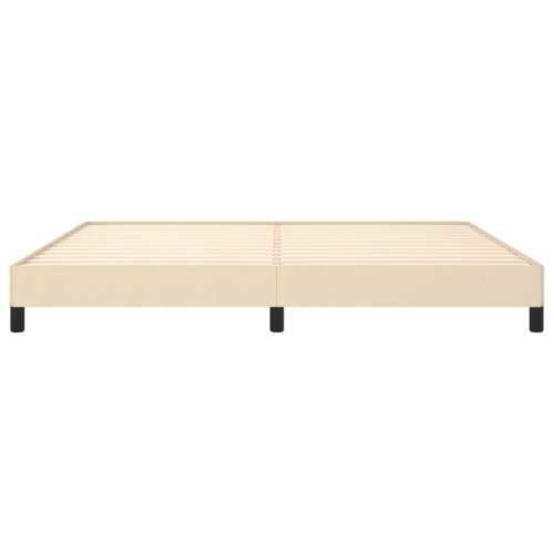 Okvir za krevet bez madraca krem 200x200 cm od tkanine Cijena