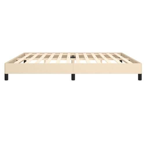 Okvir za krevet bez madraca krem 200x200 cm od tkanine Cijena