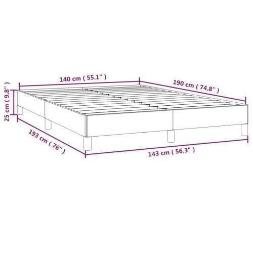Okvir za krevet bez madraca crni 140 x 190 cm od tkanine - Crna 140 x 190 cm 25 cm Cijena