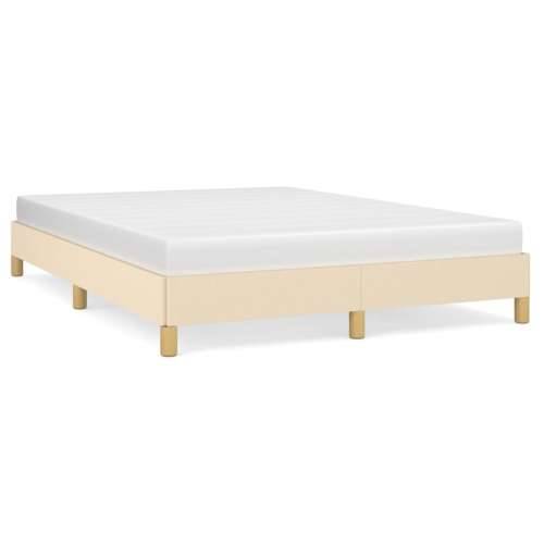 Okvir za krevet bez madraca krem 160x200 cm od tkanine Cijena