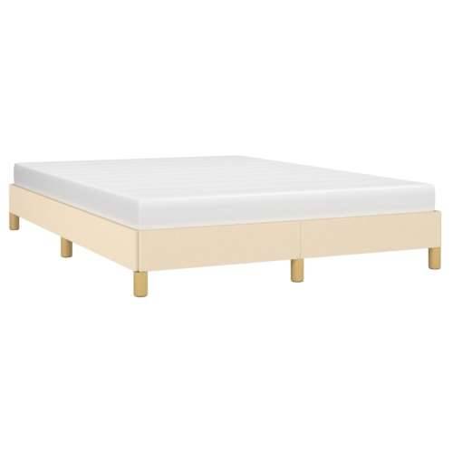Okvir za krevet bez madraca krem 160x200 cm od tkanine Cijena
