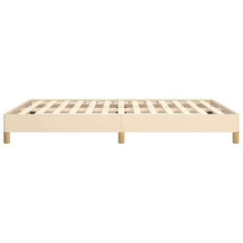 Okvir za krevet bez madraca krem 160x200 cm od tkanine Cijena