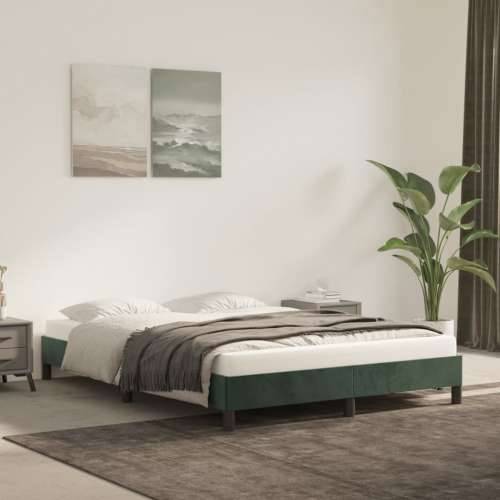 Okvir za krevet bez madraca tamnozeleni 140x190 cm baršunasti Tamnozelena 140 x 190 cm 25 cm Cijena