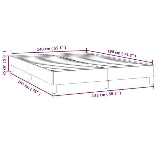 Okvir za krevet bez madraca tamnoplavi 140x190 cm baršunasti - Tamno plava 140 x 190 cm 25 cm Cijena