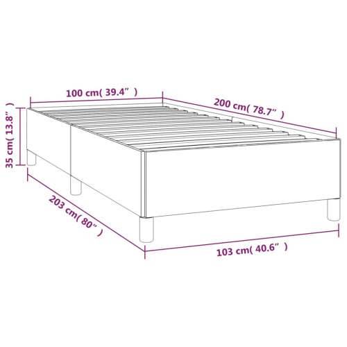 Okvir za krevet bez madraca smeđesivi 100 x 200 cm od tkanine Sivo-smeđa 100 x 200 cm 35 cm Cijena
